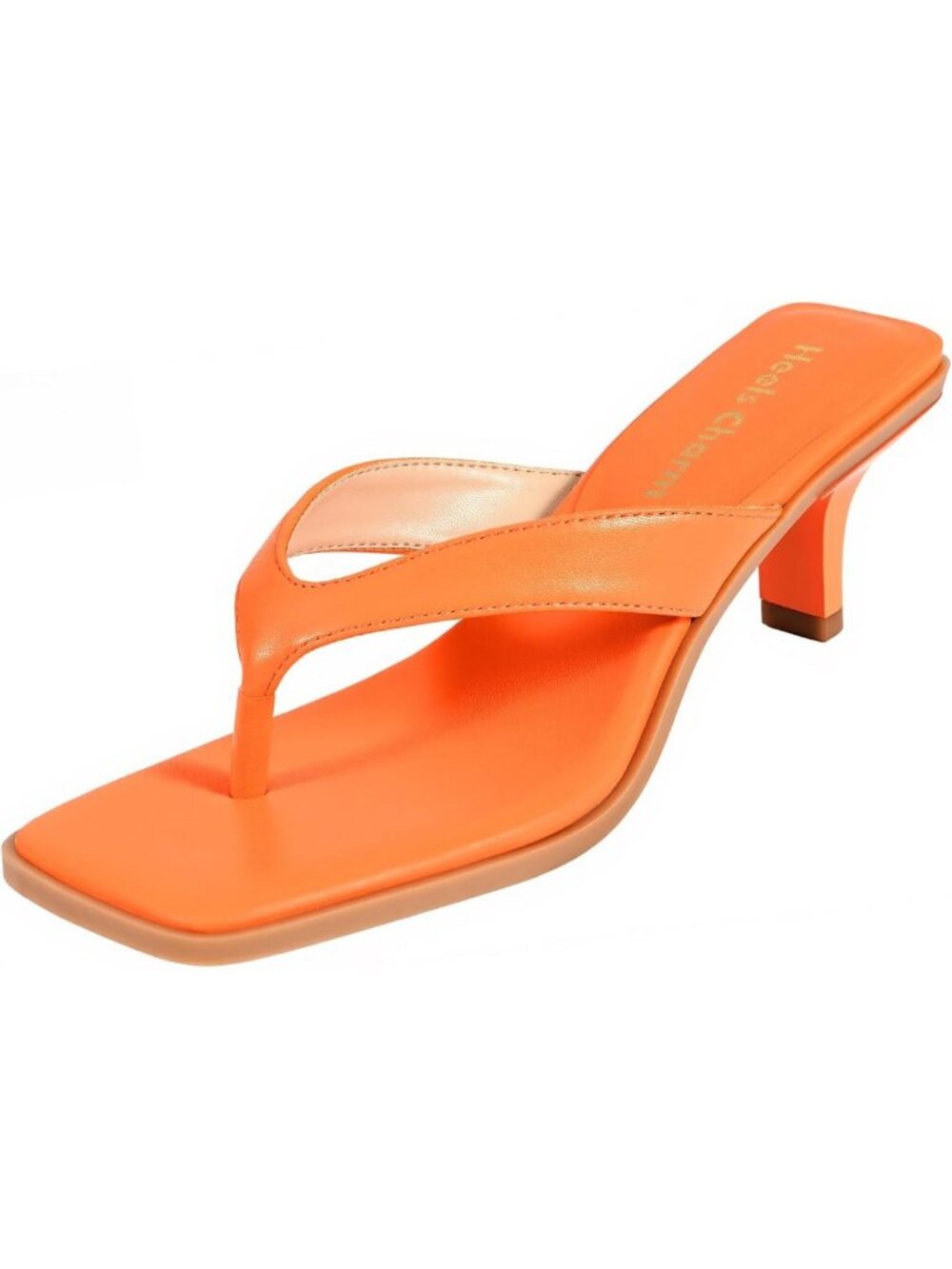 Chic Square Open Toe Kitten Heels - Stylish Slip-On Flip Flop Sandals for Women
